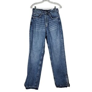 DIVIDED H&M BUTTON FLY HIGH RISE DENIM JEANS